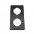 Aluminium wall plate Schuko Double socket for FURUTECH FI-E30 Black