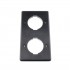 Plaque murale Aluminium embase Schuko Double pour FURUTECH FI-E30 Noir