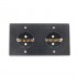 Aluminium wall plate Schuko Double socket for FURUTECH FI-E30 Black