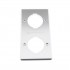 Aluminium wall plate Schuko Double socket for FURUTECH FI-E30 Silver