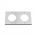 Plaque murale Aluminium embase Schuko Double pour FURUTECH FI-E30 Argent