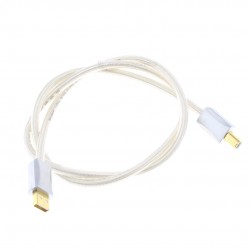 XANGSANE XS-005 Câble USB-A Mâle 2.0 vers USB-B Mâle Cuivre OCC Plaqué Argent Triple Blindage 1m