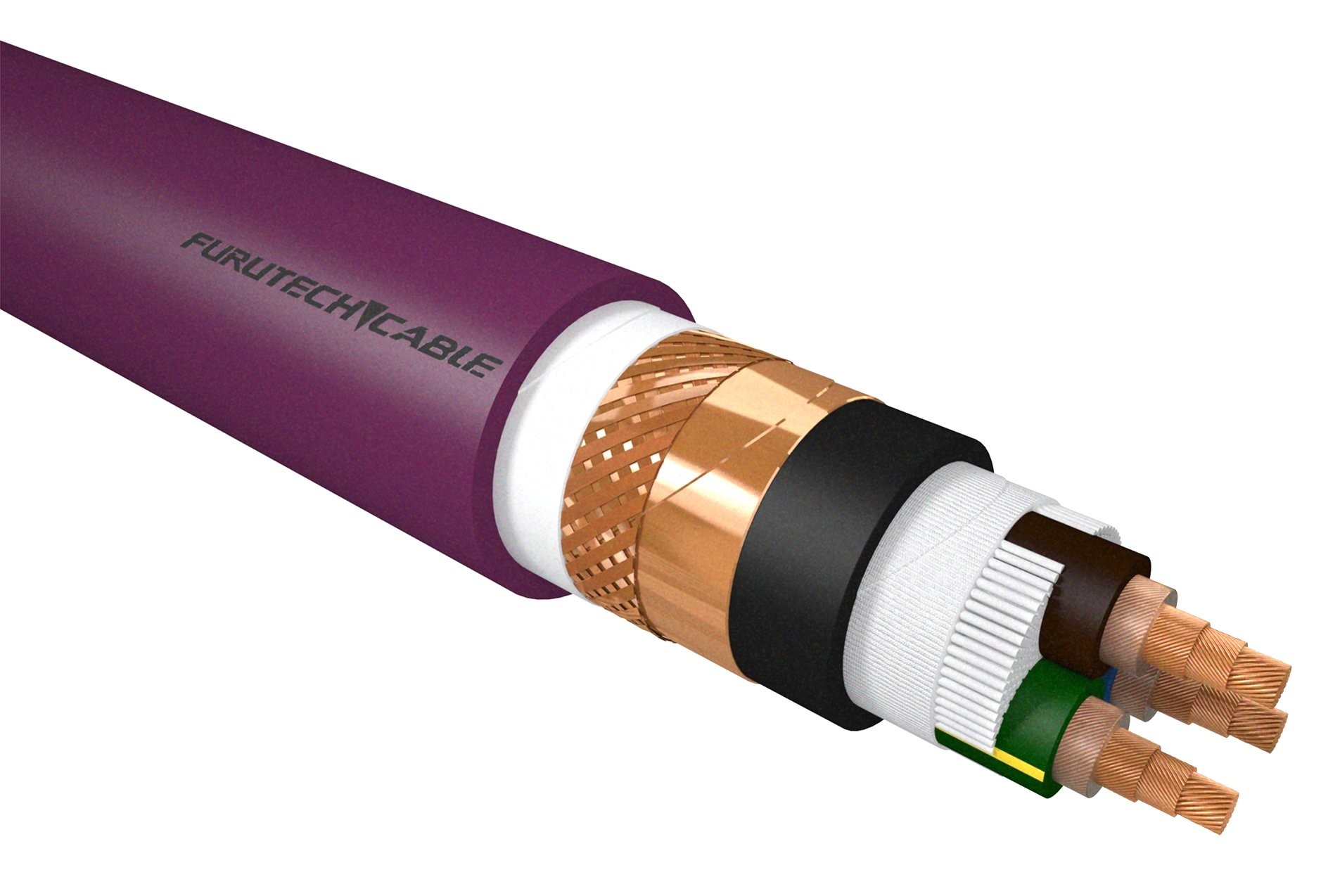 [GRADE S] FURUTECH DPS 4.1 Power Cable Copper OCC DUCC Alpha Treatment 4.02mm² Ø17mm 1.5m