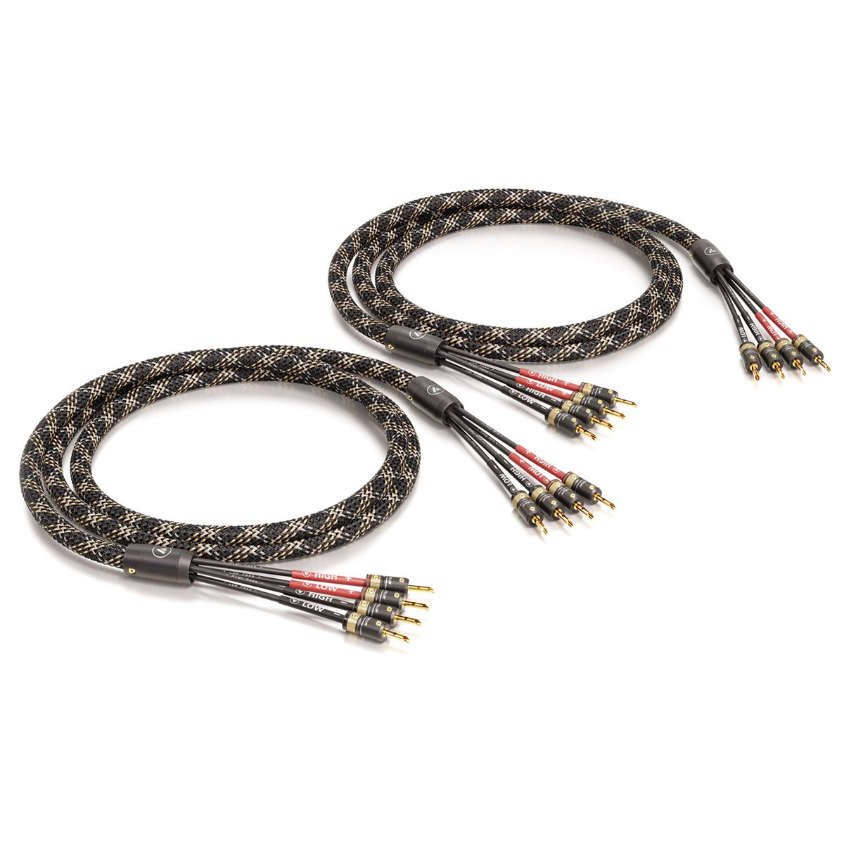 VIABLUE SC-4 BI-AMPING BANANA Silver Plated OFC Copper Bi-Amping Speaker Cables Ø12.5mm 5m (Pair)