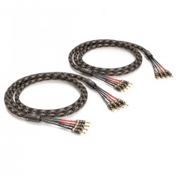 VIABLUE SC-4 Câbles d'Enceintes Bi-Amp Silver 1.50m (La Paire)