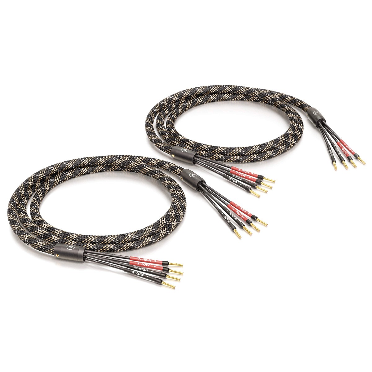 [GRADE A] VIABLUE SC-4 BI-AMPING CRIMP Silver Plated OFC Copper Bi-Amping Speaker Cables Ø12.5mm 3m (Pair)