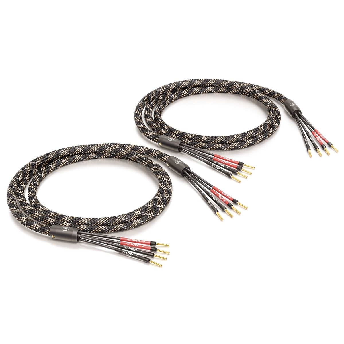 VIABLUE SC-4 BI-AMPING CRIMP Silver Plated OFC Copper Bi-Amping Speaker Cables Ø12.5mm 3m (Pair)