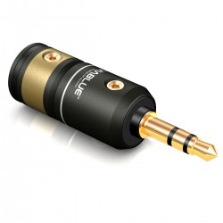 VIABLUE T6s Jack 3.5mm Stéréo Bronze Plaqué Or 24k Ø8.6mm (Unité)