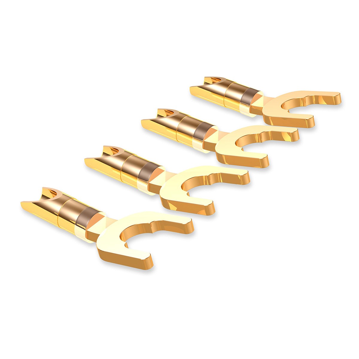 Viablue T6s Spade Plug Gold Plated 24K (Set x4)