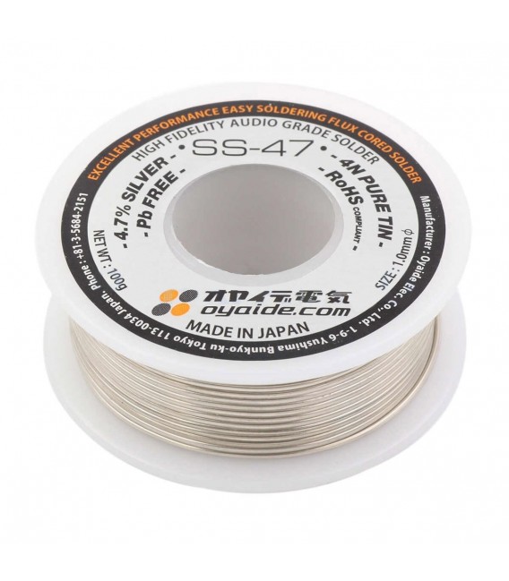 OYAIDE SS47 Étain à Souder Soudure Argent 4.7 Cuivre 1.7 Flux 3.3 — free download