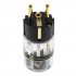 RAMM AUDIO SCHUKO-01 Power Connector Schuko Type E/F 24K 3µ Gold Plated Ø16.5mm Transparent