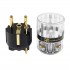 RAMM AUDIO SCHUKO-01 Power Connector Schuko Type E/F 24K 3µ Gold Plated Ø16.5mm Transparent