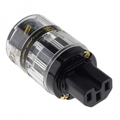 RAMM AUDIO IEC-01 Power Connector IEC C15 24K 3µ Gold Plated Ø16.5mm Transparent