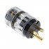 RAMM AUDIO NEMA-01 Power Connector US Type B 24k 3µ Gold Plated Transparent Ø16mm