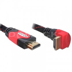 DELOCK Câble HDMI 1.4 High speed Ethernet Coudé Angle droit 2.0m