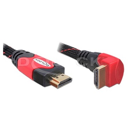 DELOCK Câble HDMI 1.4 High speed Ethernet Coudé Angle droit 2.0m