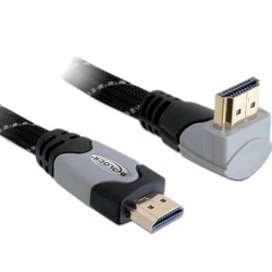 DELOCK Câble HDMI 1.4 High speed Ethernet Coudé inversé 180° 2m