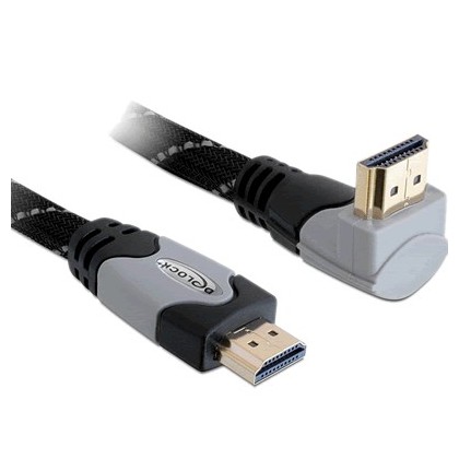 DELOCK Câble HDMI 1.4 High speed Ethernet Coudé inversé 180° 2.0m