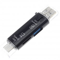 Lecteur de Carte Micro SD / USB-C / Micro-USB / USB-A