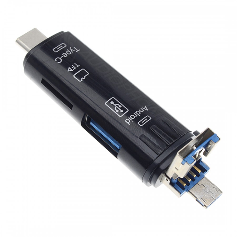 Lecteur de cartes MicroSD et adaptateurs OTG vers Micro-USB et USB