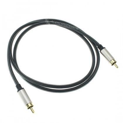 Câble Numérique Coaxial RCA SPDIF Plaqué Or 24K 1m