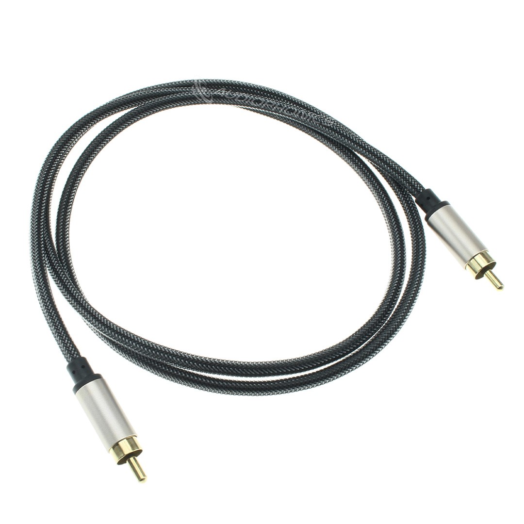 Câble Numérique Coaxial SPDIF RCA-RCA Cuivre Pur Plaqué Or 24k 1m -  Audiophonics