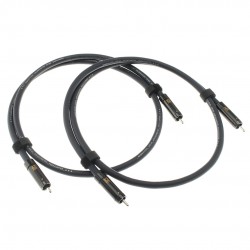 RAMM AUDIO AIR 25 Câbles de modulation RCA-RCA Cuivre OFHCC Plaqué Rhodium 1m (La paire)