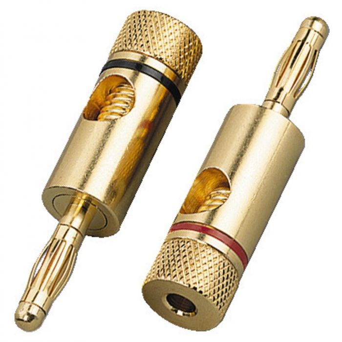 MONACOR BP-150G Banana Plug Gold Plated Ø7mm (La paire)