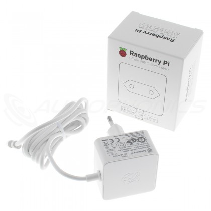 RASPBERRY PI Switching Power Supply 100-240VAC to 5V 3A USB-C White