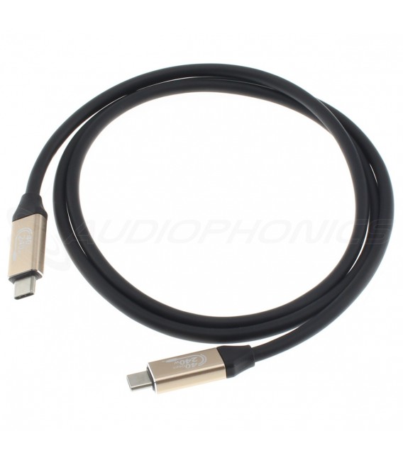 Audiophonics - Connecteur USB-C 3.1 Mâle Plaqué Or DIY