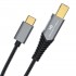 FIIO LD TC1 Male USB-C to Male USB-B Cable Copper Monocrystalline Dual Shielding Gold Plated 0.5m