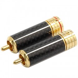 WM AUDIO CS-306G Connecteurs RCA verrouillables Isolés PTFE Ø9.3mm (La paire)