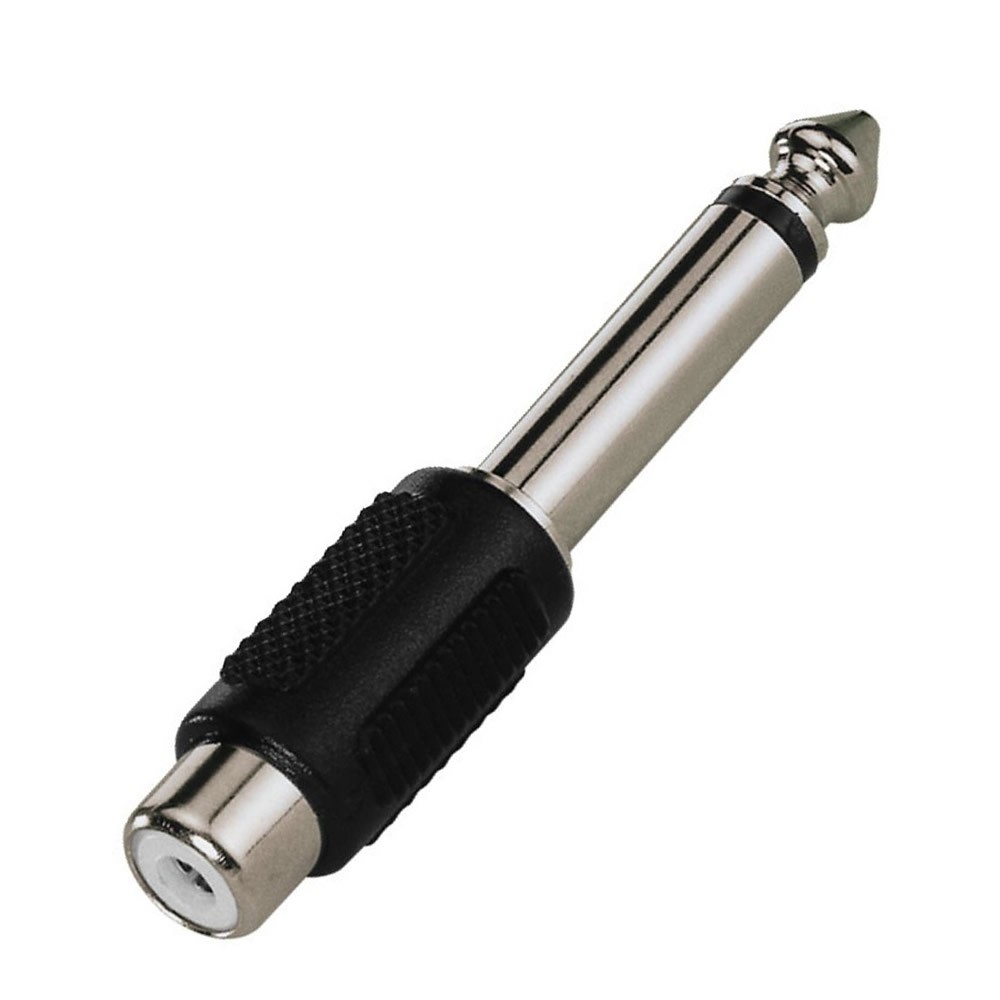 Adaptateur Jack 6.35 mâle mono vers RCA femelle - Audiophonics