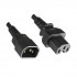 Câble Rallonge Secteur IEC C15 vers IEC C16/C14 3x1mm² 1.5m