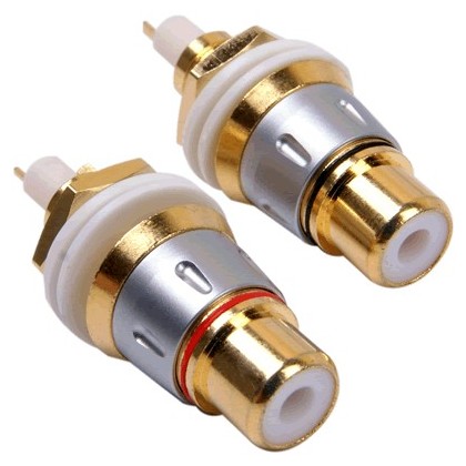 ELECAUDIO TE-ER6S NG Embases RCA Tellurium plaqué Or (la paire)