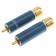Connecteurs RCA Cuivre 4N Plaqué Or Ø11mm (Set x4)