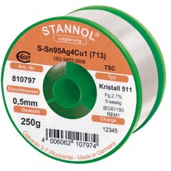 Stannol Crystal 511 soudure à l'étain 250 g