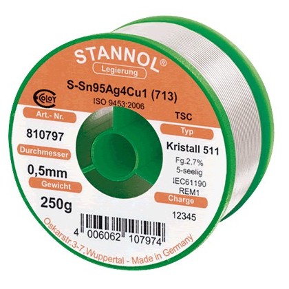 Stannol Crystal 511 soudure à l'étain 250 g