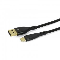 Câble USB-A Mâle vers USB-C Mâle Plaqué Or 1m