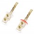Fiches Banane Plaqué Or 24k Ø8mm (La paire)