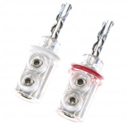 Fiches Banane Plaqué Rhodium Ø8mm (La paire)