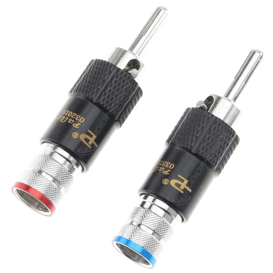 Banana Plugs Rhodium-Plated Lockable Ø9mm (The pair)