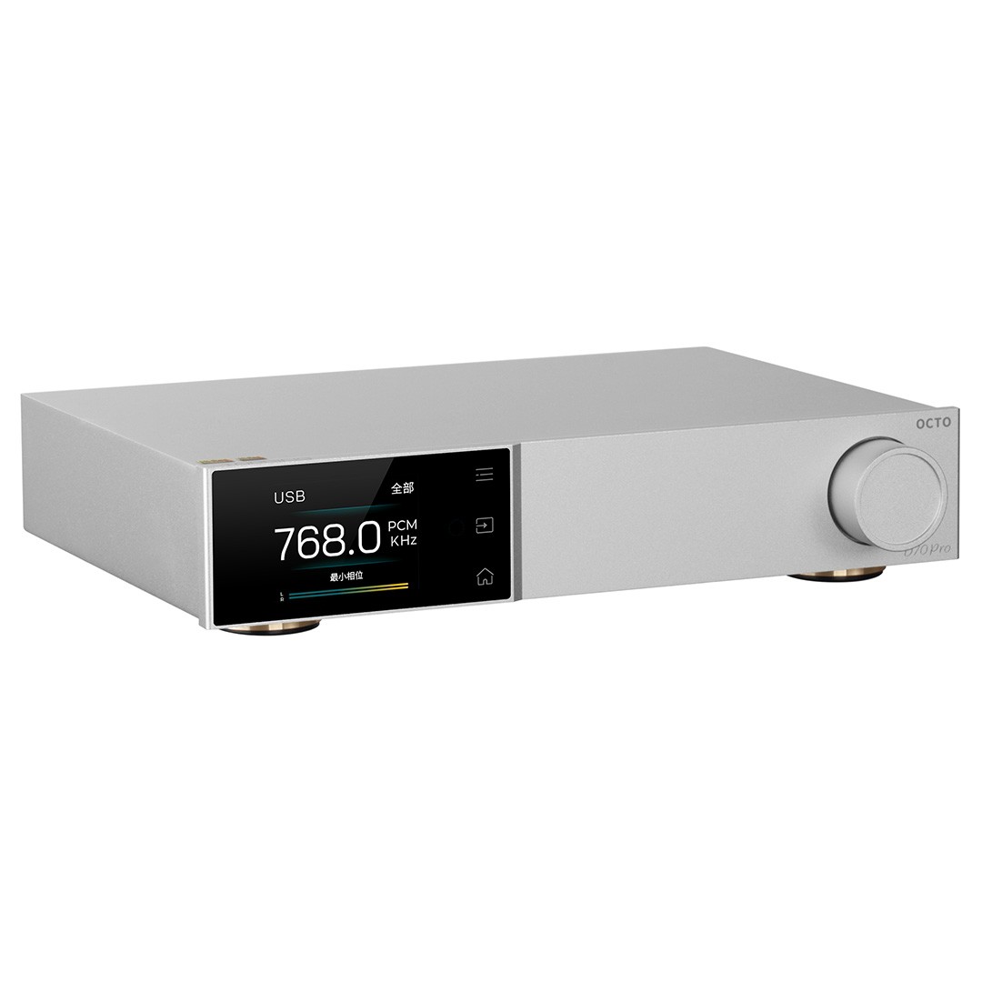 TOPPING D70 PRO OCTO DAC 8x CS43198 XMOS XU316 Bluetooth 5.1 LDAC aptX-Adaptive 32bit 768kHz DSD512 Silver