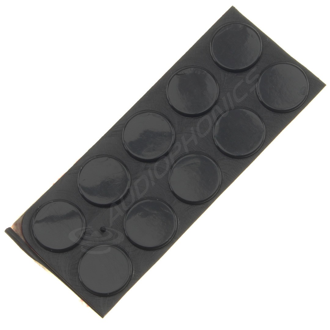 3M Pieds Silicone 15x2mm Noir (Set x10)