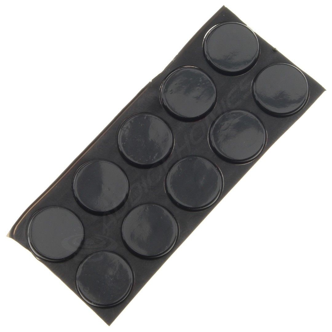 3M Pieds Silicone 20x3mm Noir (Set x10)