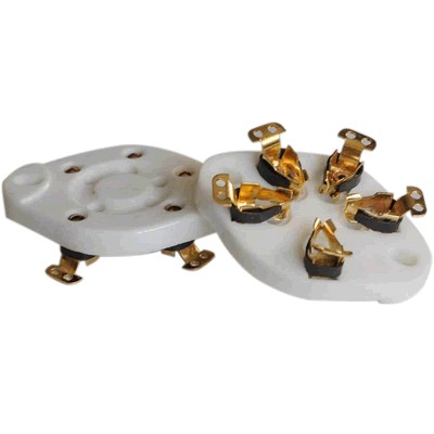 Gold-plated 5-pin Ceramic Tube Holder Gold 807 2E22 27