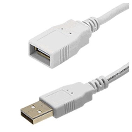 Rallonge USB-A Femelle / USB-A Male 2.0 Plaqué Or 3.0m