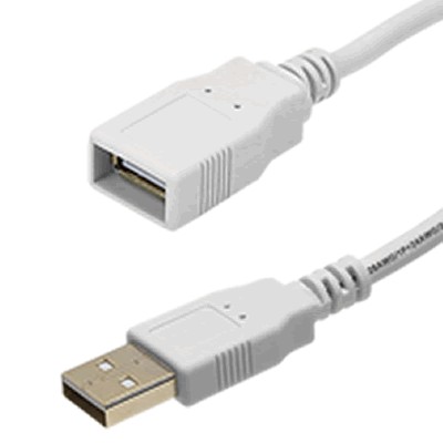 Rallonge USB-A Femelle / USB-A Male 2.0 Plaqué Or 3.0m
