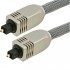 Fibre optique Toslink SPDIF Connecteurs métal et gaine 0.9m