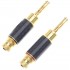 Gold-Plated Copper Banana Plugs Ø6mm (Pair)